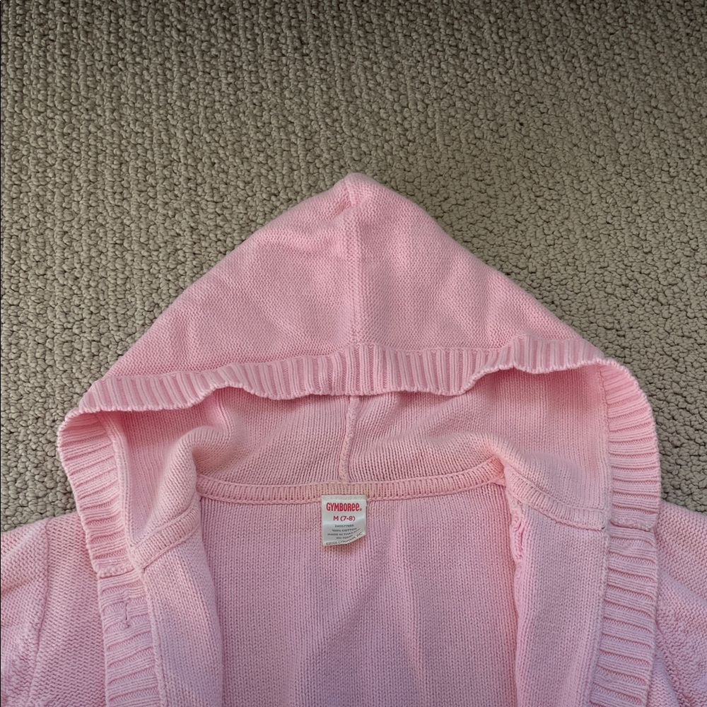 Pink Hooded Cardigan Sweater - Picture 4 of 8